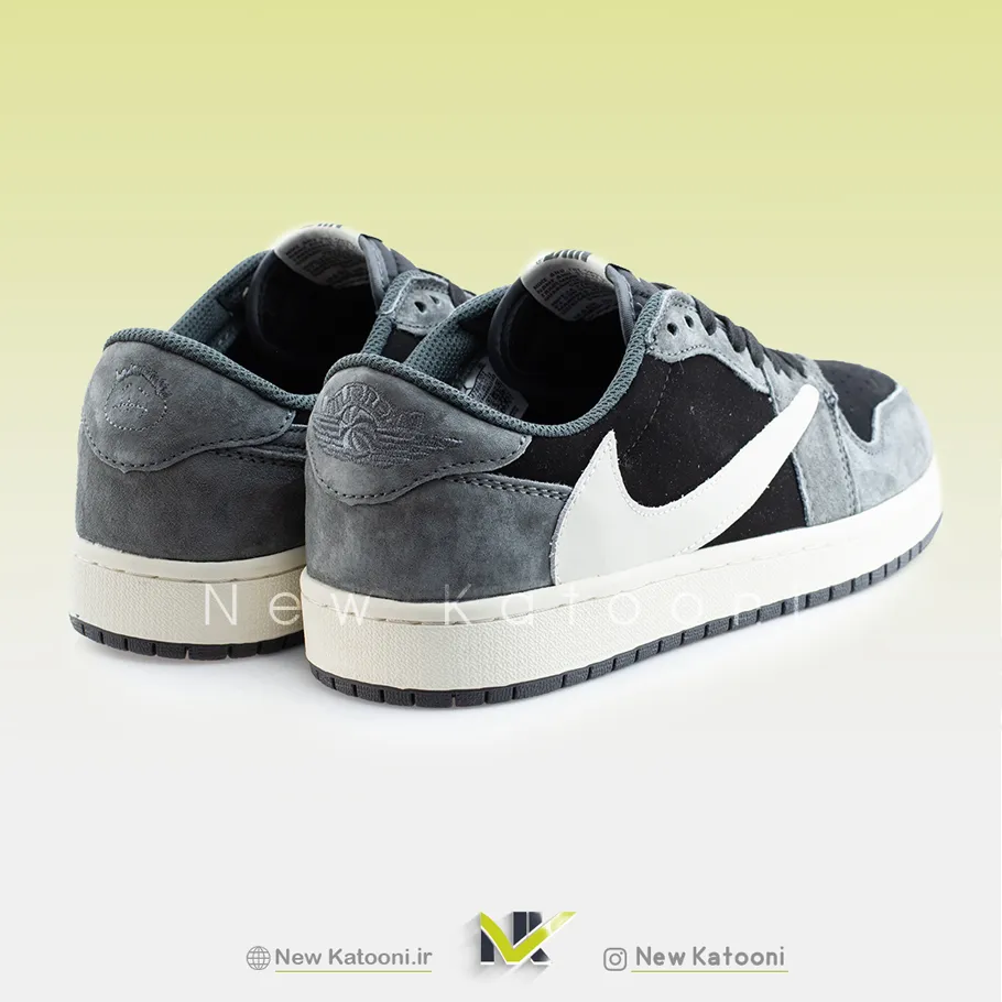 کفش نایک ایر جردن 1 لو تراویس اسکات بلک گری