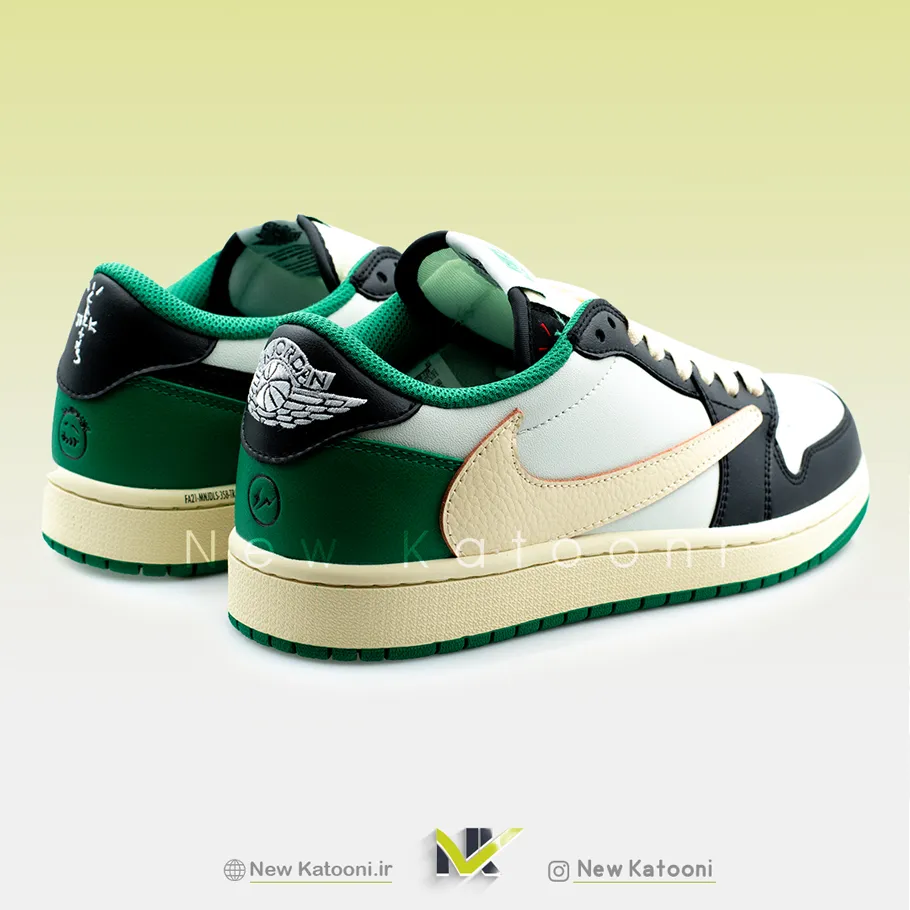 کفش نایک ایر جردن 1 لو تراویس اسکات فراگمنت پاین گرین